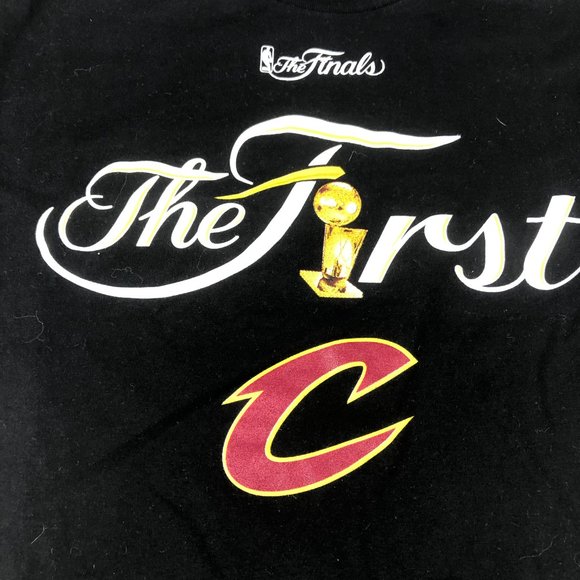 Cleveland Cavaliers Shirt Men's Medium Black The First Championship Majestic Tee - Picture 2 of 9